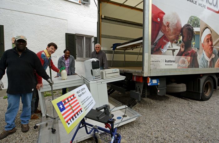 Für den Container ins Ebola-Land August 2014